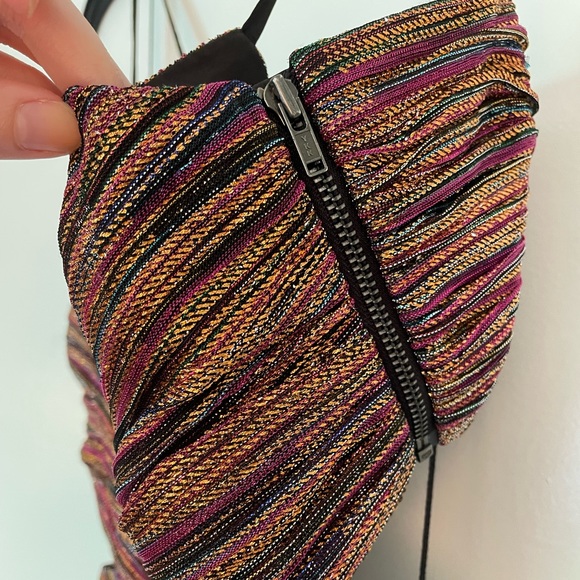 Aidan by Aidan Mattox metallic pleated dress - Picture 8 of 11